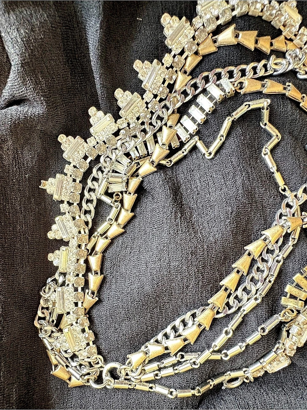 Mixed-Metal Rhinestone Statement Jewelry Set - Picture 6 of 7
